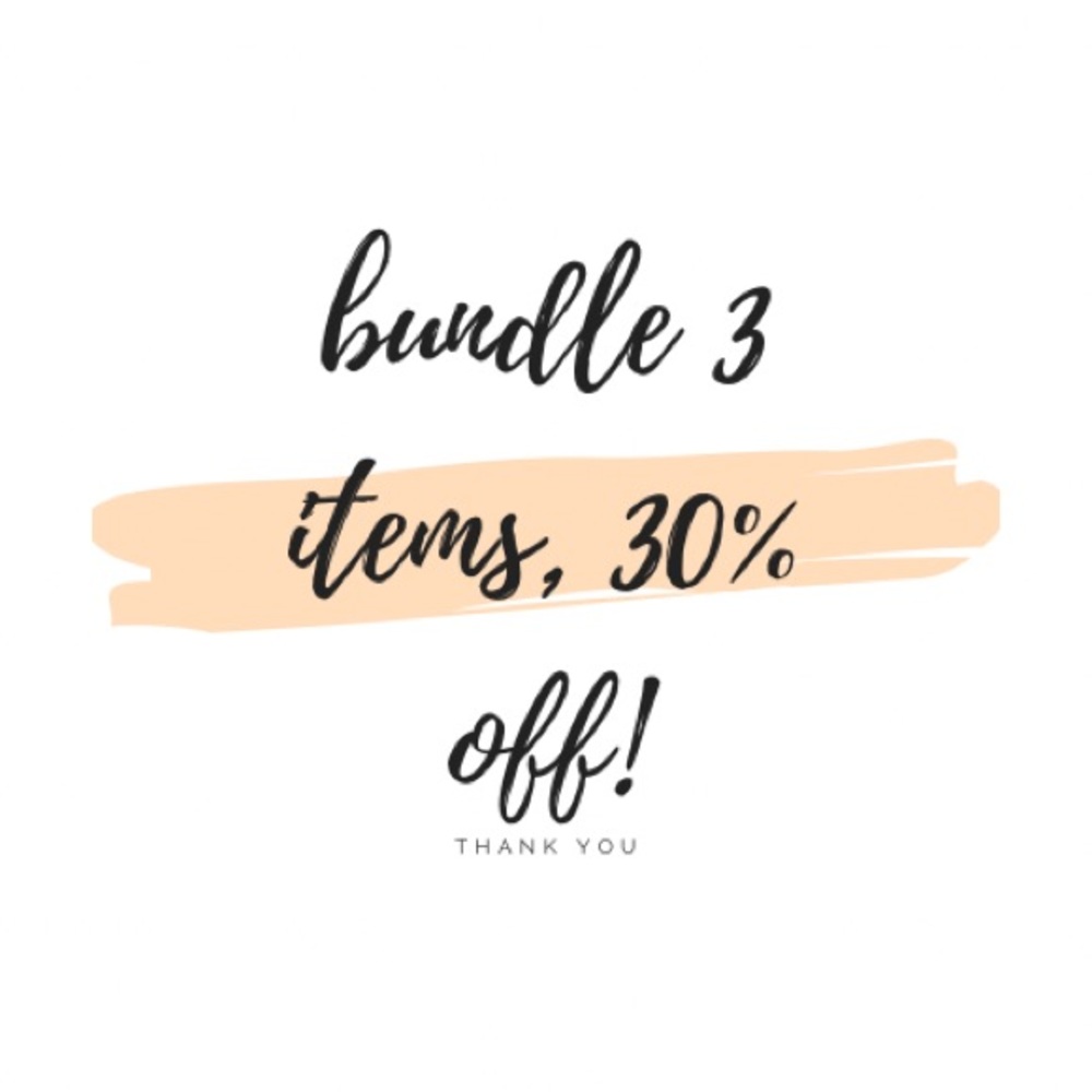 Shop my closet! Bundle of 3 items gets you 30% off!